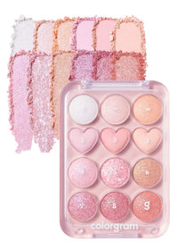 Thumbnail for COLORGRAM Pin Point Eyeshadow Palette 04 Bright+Cool | Eyeshadow Palette for Daily makeup, Ultra-Blendable, Matte, Glitter, Shimmer Shades