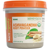 Thumbnail for BareOrganics Ashwagandha Root Powder, 8 Oz