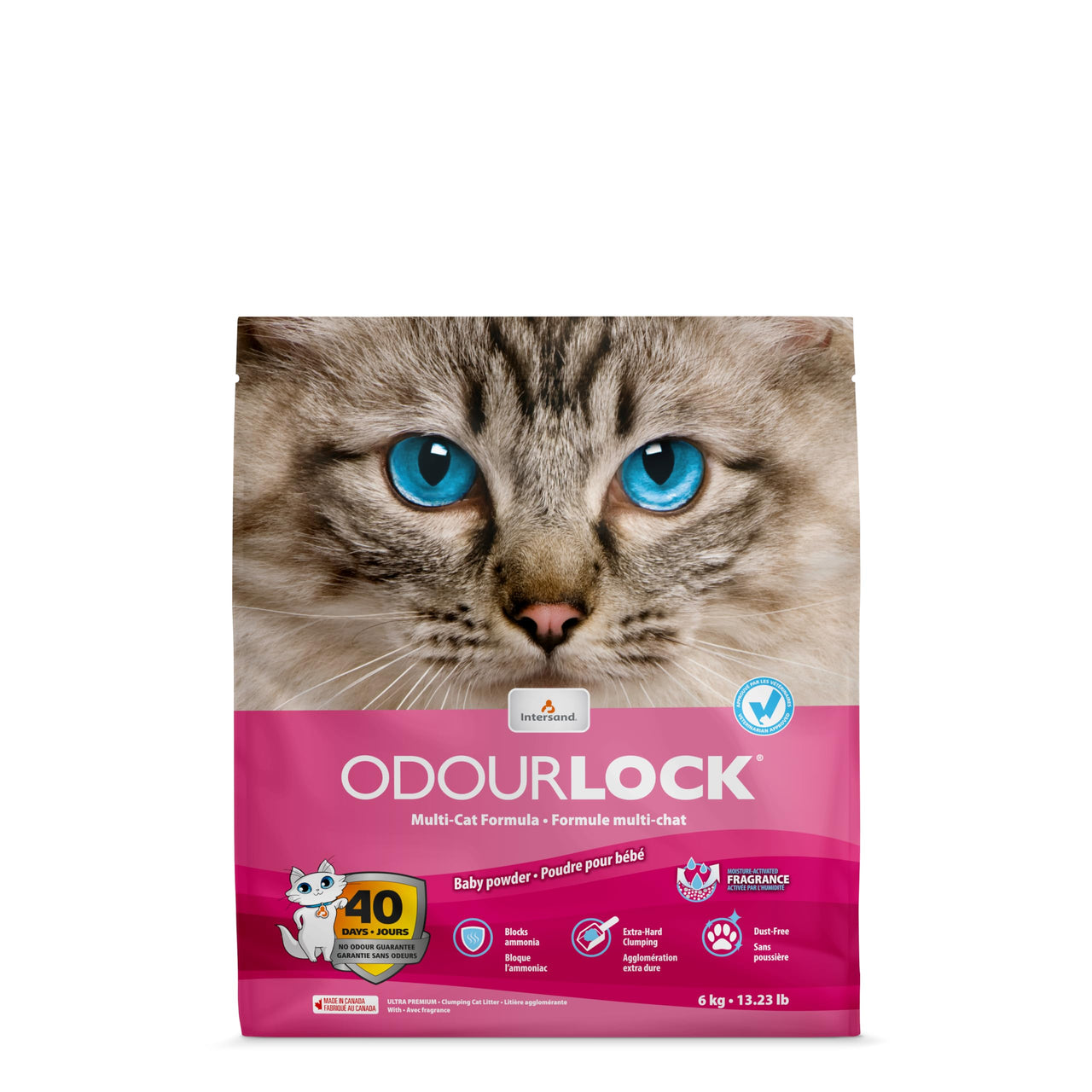 HAPPY DAYS INTERSAND - Catlitter Odour Lock Baby Powder 6kg - (77797921006)
