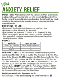 Thumbnail for HomeoPet Feline Anxiety Relief, Natural Stress and Anxiety Support, Anxiety Supplement for Cats, 15 Milliliters