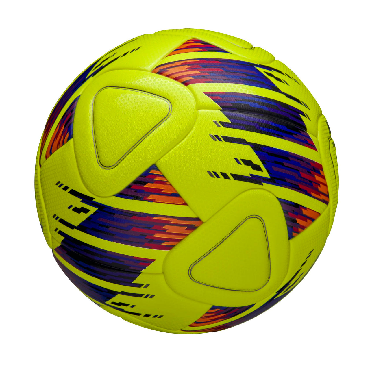 WILSON NCAA Vivido Match Soccer Ball - Size 5, Yellow/Orange/Purple