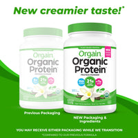 Thumbnail for Orgain Organic Vegan Protein Powder, Vanilla Bean - 21g Plant Protein, 6g Prebiotic Fiber, No Lactose Ingredients, No Added Sugar, Non-GMO, For Shakes & Smoothies, 2.03 lb (Packaging May Vary)