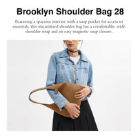 Thumbnail for Coach Brooklyn Shoulder Bag 28, Honey Brown