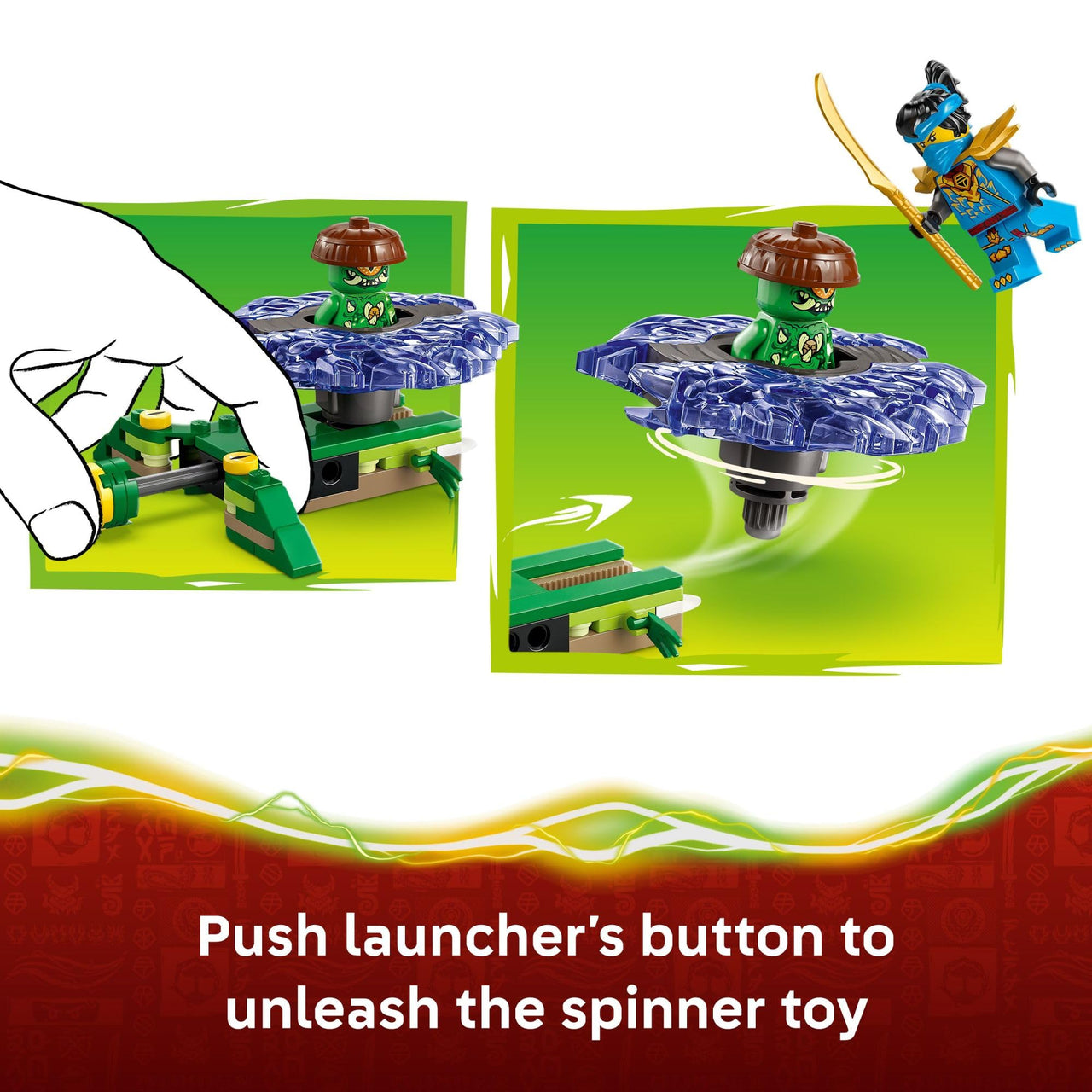 LEGO NINJAGO NYA vs. Mutation Monster Spinner Building Toy for Boys & Girls - Ninja Toy Figures & Playset for Kids, Ages 6+ - Includes 2 Minifigures for Pretend Play - Gift Idea for Birthdays - 71849