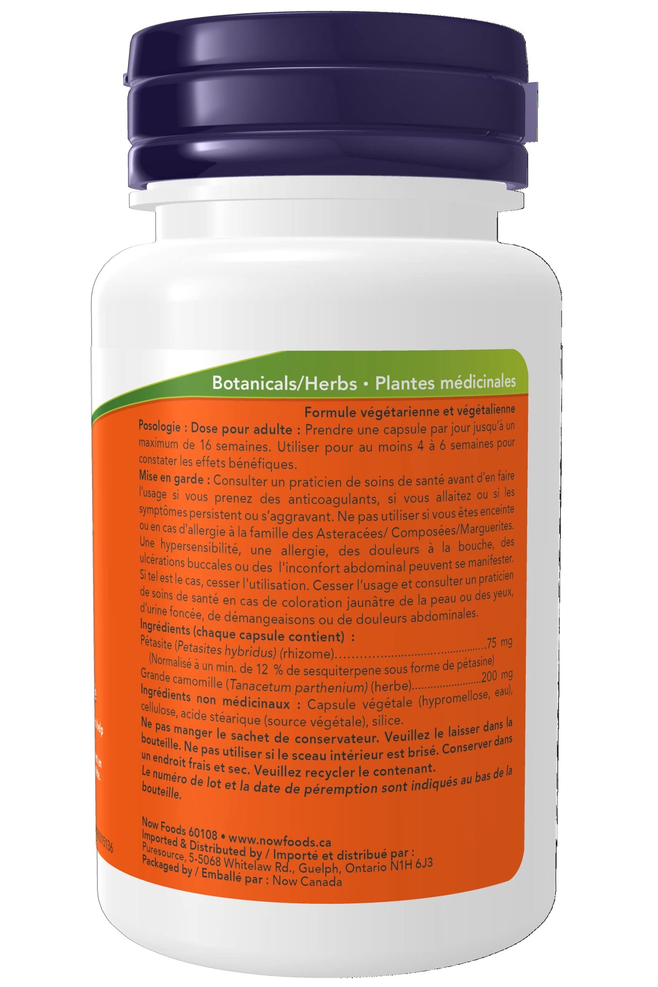 Now Butterbur Extract 75mg 60 Veg Capsules