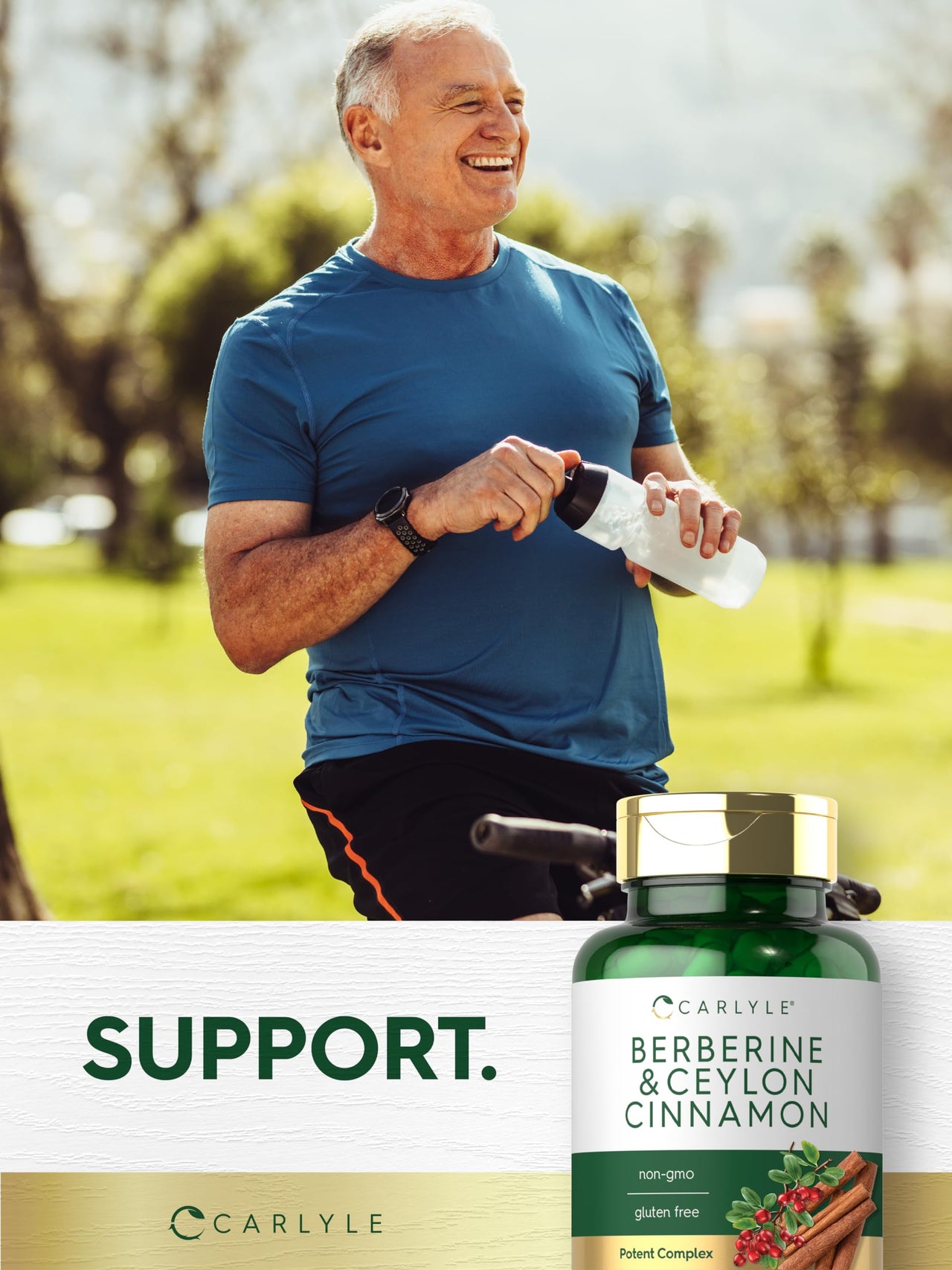 Carlyle Berberine with Ceylon Cinnamon | 60 Capsules | Vegetarian, Non-GMO, Gluten Free