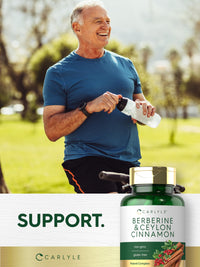 Thumbnail for Carlyle Berberine with Ceylon Cinnamon | 60 Capsules | Vegetarian, Non-GMO, Gluten Free