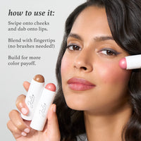 Thumbnail for Julep Skip The Brush Cream to Powder Highlighter Stick- Sheer Glow - Blendable and Buildable Color - 2-in-1 Makeup Stick
