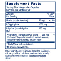 Thumbnail for Life Extension Optimized Tryptophan Plus 1000mg - L-Tryptophan Supplement with Niacin and L-Lysine for Healthy Sleep & Stress Response – Gluten-Free, Non-GMO, Vegetarian - 90 Capsules