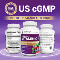 Thumbnail for Dr. Berg Chewable Vitamin C Complex - Made with Organic, Non-GMO Berries - 60 Delicious Wafers