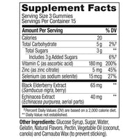 Thumbnail for OLLY Immunity Gummy, Immune Support, Elderberry, Zinc, Vitamin C, Supplement, Berry Flavor, 15 Day Supply - 45 Count