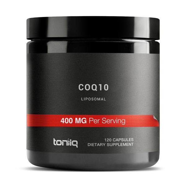 Toniiq CoQ10 400mg Extra Strength - Ultra High Purity - Liposomal for Superior Absorption - 98% Purified - Third-Party Tested, 120 Veggie Capsules