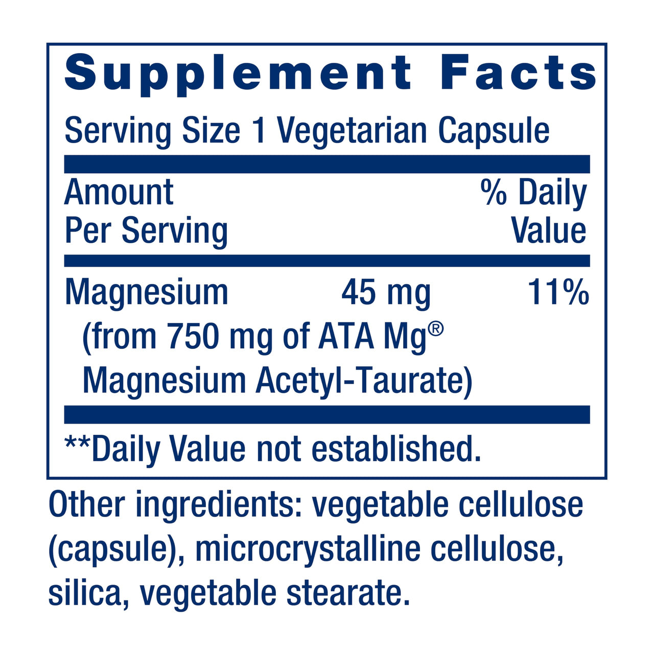 Life Extension Calm-Mag, Magnesium Acetyl taurinate, Daily Stress Management Formula, Supports Calmness and Relaxation, Gluten-Free, Non-GMO, Vegetarian, 30 Capsules