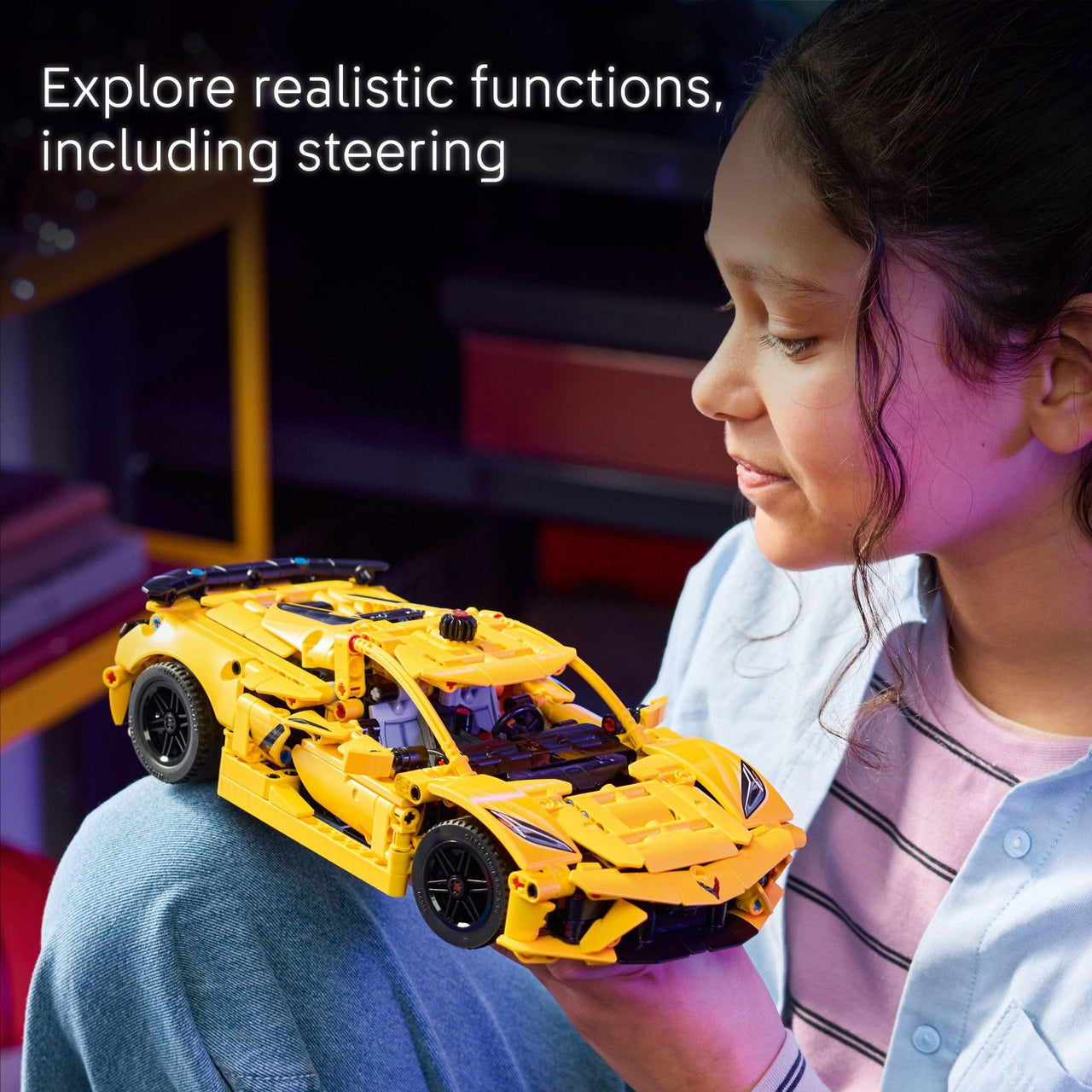 LEGO Technic Chevrolet Corvette Stingray Toy Car - Building Toy Set for Kids, Boys and Girls, Ages 9+ - Model Car Kit for Display - Gift Idea for Birthday - 42205