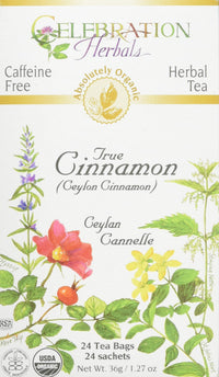 Thumbnail for CELEBRATION HERBALS True Cinnamon Organic Tea 24 Bag, 0.02 Pound