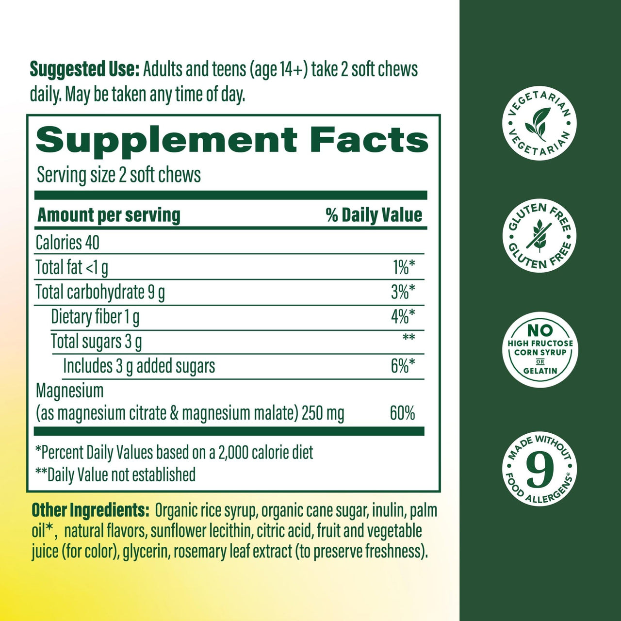 MegaFood Relax + Calm Magnesium Complex with Magnesium Citrate & Malate for Heart Health, Muscle Tension & More – Doctor Formulated - Vegetarian – Grape Flavor - 30 Soft Chews (15 Servings)