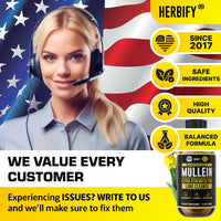 Thumbnail for HERBIFY Mullein Drops - Lung Cleanse - Leaf Extract - Powerful Mullein for Immune Support,Detox & Respiratory Support - Made in USA - Lung Cleanse for Smokers - 4 Oz