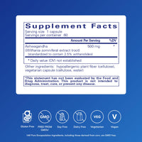 Thumbnail for Pure Encapsulations Ashwagandha - 500 mg Ashwagandha Extract - Metabolism & Stress Support - Immune Support* - GMO Free & Vegan - 60 Capsules