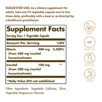 Thumbnail for Solgar No-Flush Niacin 500 mg, 250 Vegetable Capsules - Supports Energy Metabolism - No-Flush Delivery - Vegan, Gluten Free, Dairy Free, Kosher - 250 Servings