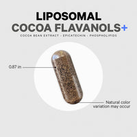 Thumbnail for Codeage Liposomal Cocoa Flavanols Supplement - Cocoa Flavanols - Epicatechin Flavonoid - CocoHeart Flavanol Formula - Cocoa Beans - Vegan, Non-GMO - 90 Capsules