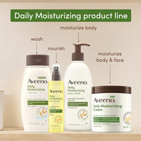 Thumbnail for Aveeno Daily Moisturizing Body Wash for Sensitive Skin + Prebiotic Oat, Gently Cleanses, Nourishes & Feels Moisturizing Dry Skin, Light Fragrance, Refill Pouch, 36 fl. oz
