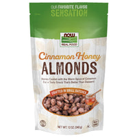Thumbnail for NOW Foods, Cinnamon Honey Coated Almonds, Crafted in Small Batches, 12-Ounce (340 g)