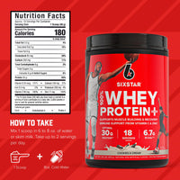 Thumbnail for Six Star Whey Protein Powder Plus - Muscle Building & Recovery Formula with Whey Isolate Powder, BCAAs, 30g Protein, Immune Support - Post-Workout Supplement - Cookies and Cream, 1.8 lbs