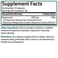 Thumbnail for Bronson Magnesium Glycinate 200 MG per Serving Chelated for High Absorption, Gentle On Stomach, Non-GMO, 60 Vegetarian Capsules
