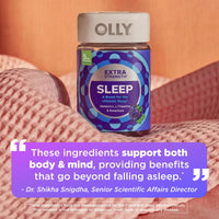 Thumbnail for OLLY Extra Strength Sleep Gummy 5 mg Melatonin, L-Theanine, Chamomile, Lemon Balm Extracts, Sleep Aid, BlackBerry Flavor - 90 Count