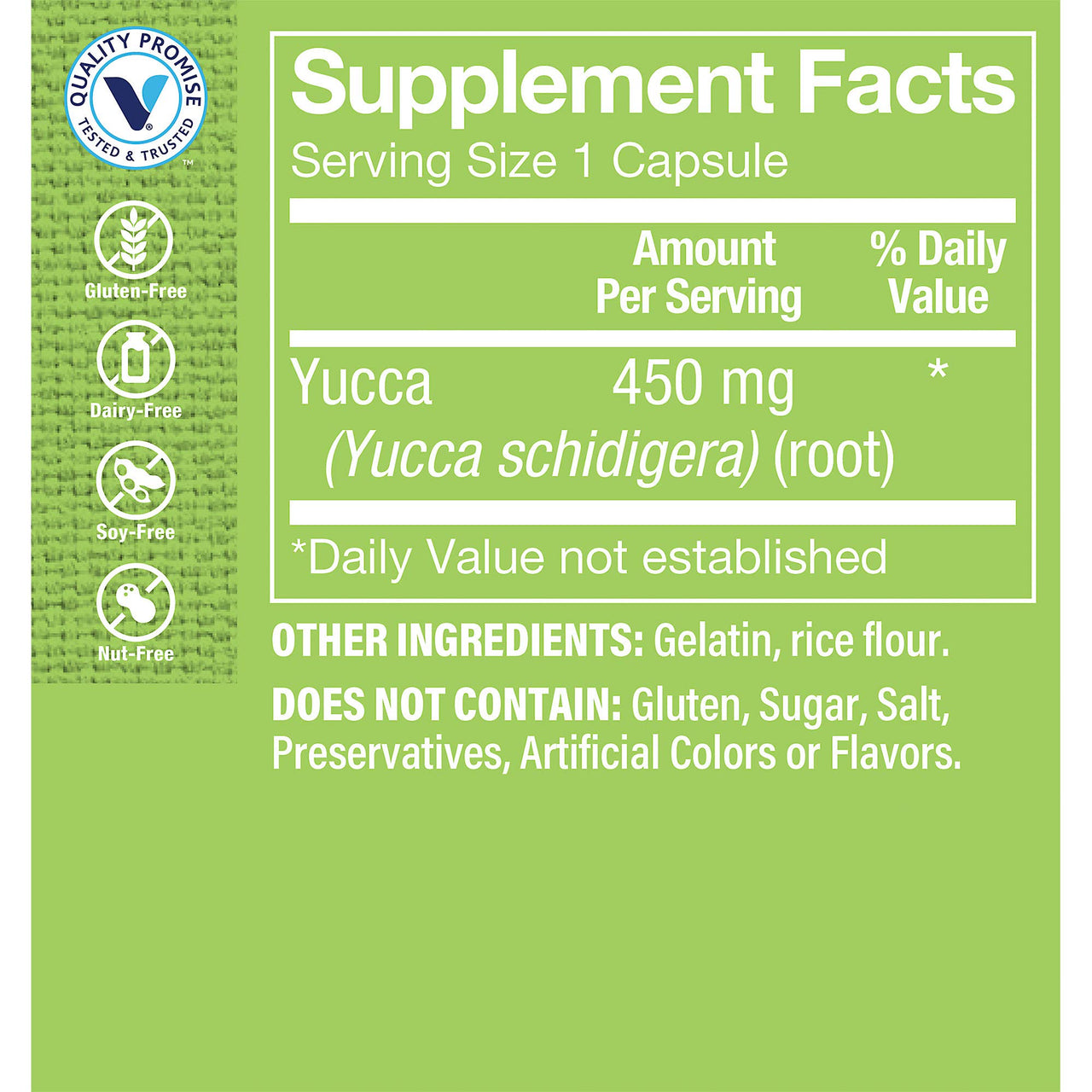 The Vitamin Shoppe Yucca 450MG, A Traditional Herb (Yucca Schidigera Root), Immune Support (100 Capsules)