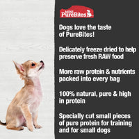 Thumbnail for PureBites Mini Chicken Breast Freeze Dried Dog Treats, 1 Ingredient, Made in USA, 2.1oz