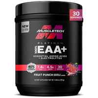 Thumbnail for MuscleTech Platinum Essential Amino Acids Supplement with Electrolytes, Fruit Punch - Pre-Workout Powder for Energy, Muscle Growth & Strength Builder - EAA Complex for Men & Women - 30 Servings