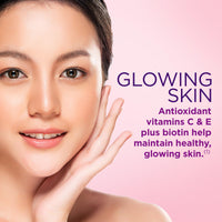 Thumbnail for Nature's Bounty Optimal Solutions Hair, Skin and Nails Gummies with Biotin, 2500 mcg, Strawberry Flavored, 200 Count, 100 Total Servings