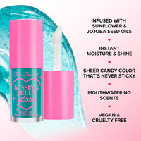 Thumbnail for Too Faced Kissing Jelly Lip Oil Gloss | Sunflower & Jojoba Oils, Cream Soda, 0.15 Fl Oz