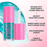 Thumbnail for Too Faced Kissing Jelly Lip Oil + Gloss | Hydrating Lip Serum Treatment with Jojoba Oil for Instant Moisture and Glossy Shine, 0.15 Fl Oz, Peach Rings