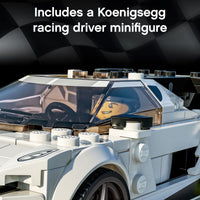 Thumbnail for LEGO Speed Champions Koenigsegg Jesko 76900 Racing Sports Car Toy with Driver Minifigure, Racer Model Set for Kids