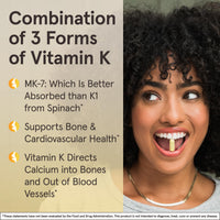 Thumbnail for Jarrow Formulas K-Right - Vitamin K-Complex (K1, MK-4, MK-7, D3) - 60 Servings (Softgels) - Dietary Supplement for Bone & Cardiovascular Health Support - Vitamin K2 MK-7 - Gluten Free