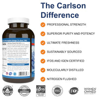 Thumbnail for Carlson - The Very Finest Fish Oil, 700 mg Omega-3s, Norwegian Fish Oil, Wild Caught, Sustainably Sourced Fish Oil Capsules, Lemon, 240 Count