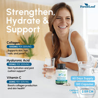 Thumbnail for ForestLeaf Multi Collagen Pills with Hyaluronic Acid + Vitamin C | Hydrolyzed Collagen Supplements for Women or Men | Multi Collagen Capsules Peptides for Skin, Wrinkles, 120 Caps
