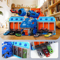 Thumbnail for BYFWH Tyrannosaurus Rex Truck Toy, Ejection Shooting with 10 Cars & Storage Sturdy Non-Toxic Materials, Foldable Car Carrier, 10 Cars & 12 Soft Balls, Develops Motor Skills & Hand-Eye Coordination