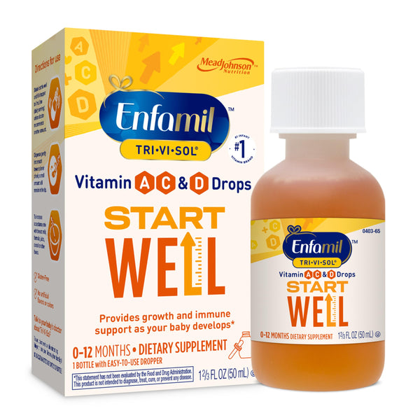 Enfamil Tri-Vi-Sol Infant Multivitamin Drops, Supports Growth & Immune Health for Babies, 50mL Bottle
