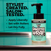 Thumbnail for The Doux GANGSTER WRAP Foaming Wrap Lotion for Curly Hair – Heatless Curls & Anti-Frizz Styling Mousse – Curl Cream for Blowouts, Roller Sets, Pixie Cuts & Hair Wraps with Heat Protection