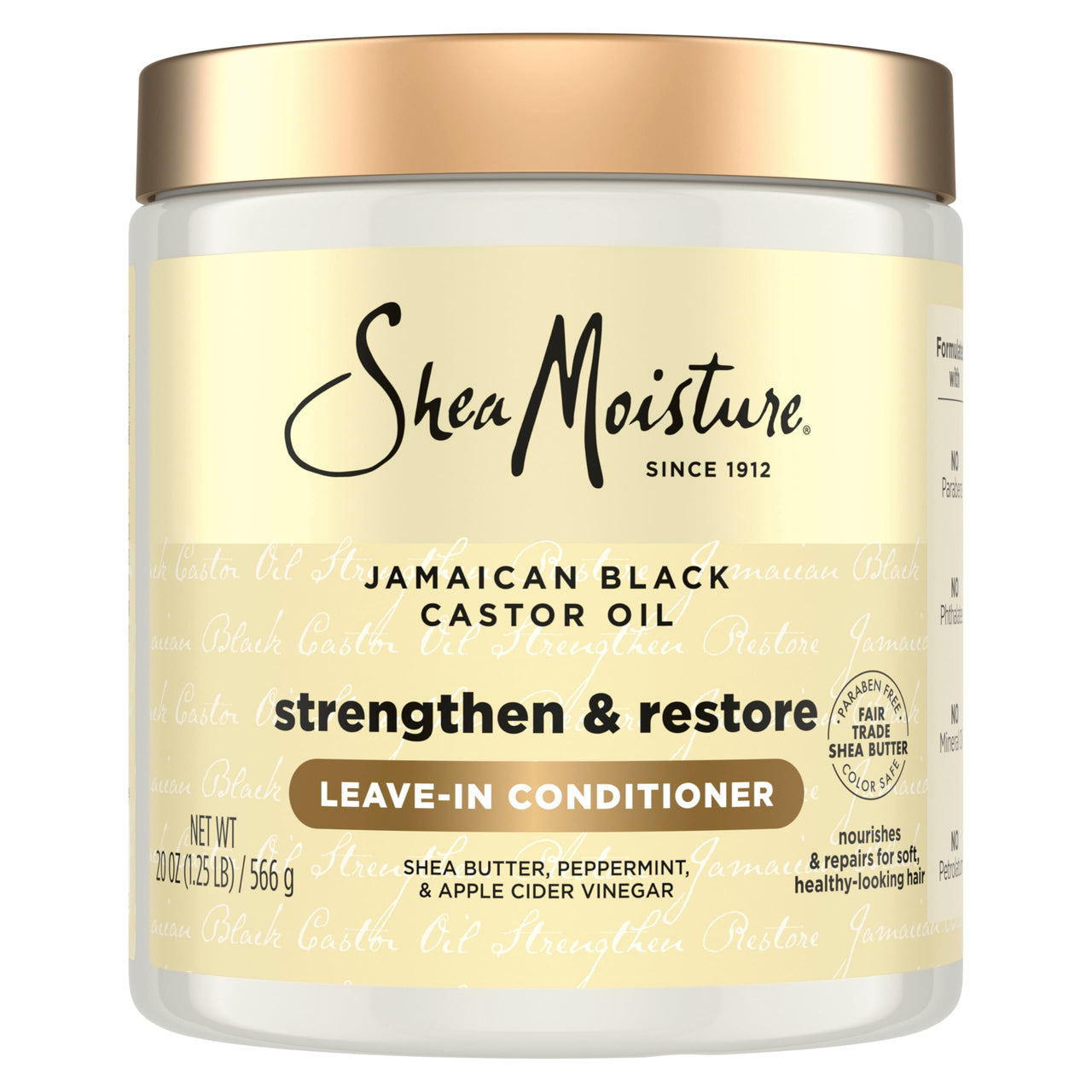 SheaMoisture Leave In Conditioner, Jamaican Black Castor Oil to Soften, Detangle & Reduce Breakage, 20 oz