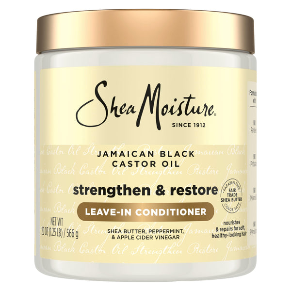 SheaMoisture Leave In Conditioner, Jamaican Black Castor Oil to Soften, Detangle & Reduce Breakage, 20 oz
