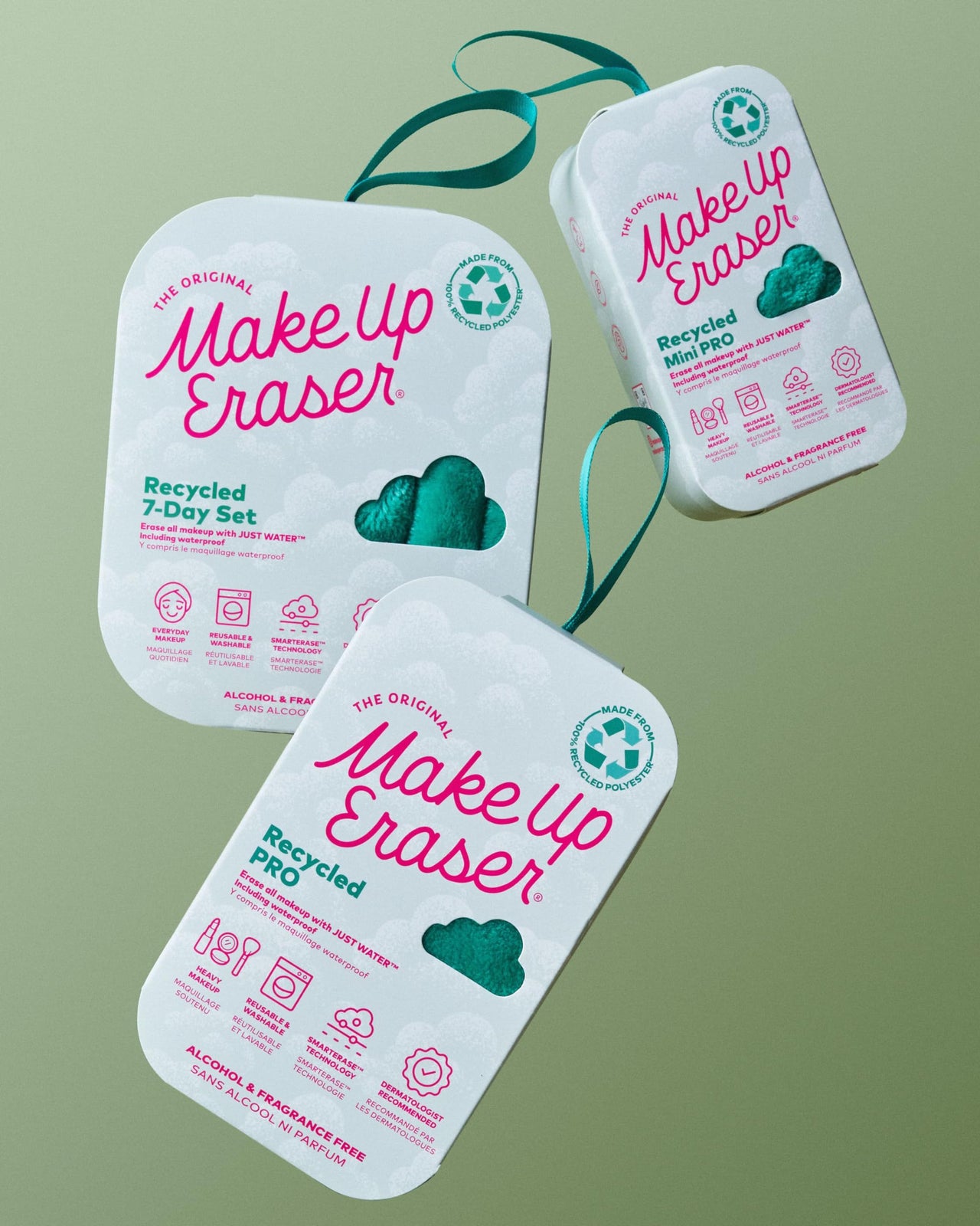The Original MakeUp Eraser PRO, Effortlessly Remove All Makeup Using Only Water, Including Waterproof Mascara, Eyeliner, Foundation, Lipstick, Sunscreen, and More! Green, 1ct.