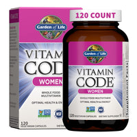 Thumbnail for Garden of Life Multivitamin for Women, Vitamin Code Women's Multi - 120 Capsules, Whole Food Womens Multi, Vitamins, Iron, Folate not Folic Acid & Probiotics for Womens Energy, Vegetarian Supplements