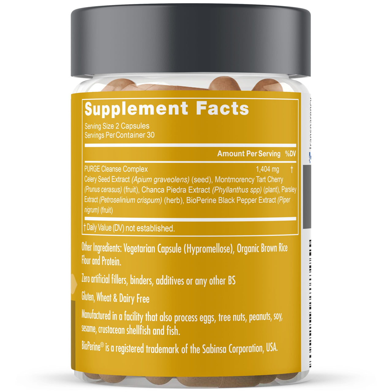 Eu Natural Purge Uric Acid Flush - Eat & Drink What You Want - Uric Acid Support for Joints & Mobility with Celery Seed, Tart Cherry & Chanca Piedra - 60 Vegetarian Capsules