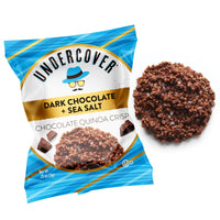 Thumbnail for Undercover Snacks Chocolate Quinoa Crisps Snacks - Dark Chocolate + Sea Salt | 70-Count, Individually Wrapped Crisps | Gluten Free, Nut-Free, Allergen Friendly, Kosher, Plant-Based, NOT AIRLINE SIZE