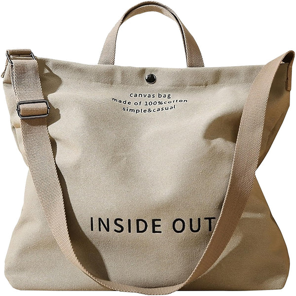 Large Tote Bag for Women, Canvas Bag Women Gift, Fashion Crossbody 16oz Cotton Bag, Large Capacity Shoulder Bag