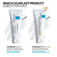 Thumbnail for La Roche-Posay Cicaplast Balm B5 UV SPF 50, Vitamin B5 + Shea Butter + Tribioma + Madecassoside + Zinc Oxide Sunscreen, Post Treatment Skin Protectant With SPF, Multi-Purpose Cream For Dry Skin